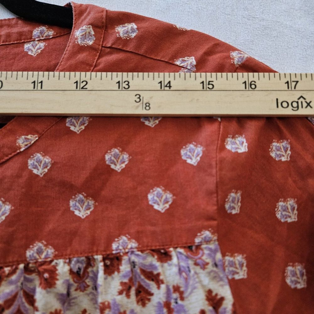 Sundance Red Rust Printed Peasant Tunic - Picture 5 of 14
